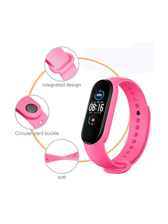 Sonique Armband Silikon mit Pin Rosa (Smart Band 7)