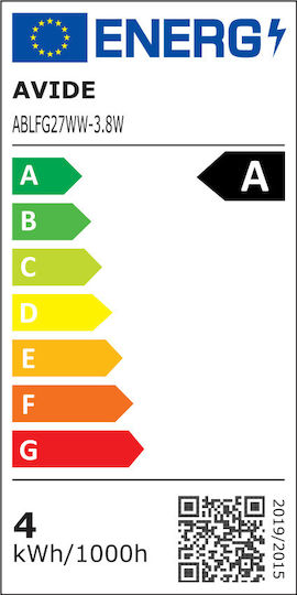 Avide ABLFG27WW-3.8W Λάμπα LED 3.8W 32.5εκ. για Ντουί E27 και Σχήμα A60 Θερμό Λευκό 806lm