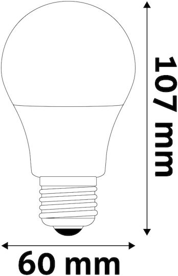 Avide ABG27CW-8W-AP LED Bulb 8W 136mm for Socket E27 and Shape A60 Cool White 806lm