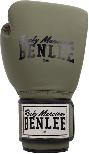 Benlee Evans Boxing Gloves Leather for Match Green