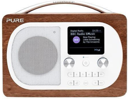 Pure Evoke H4 Tabletop Radio Electric DAB+ with Bluetooth and USB Walnut