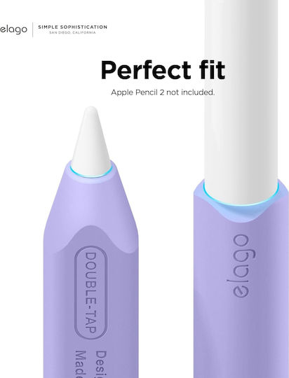 Elago Stylus Case Grip for Apple Pencil 2 in Lovely Pink & Lavender color