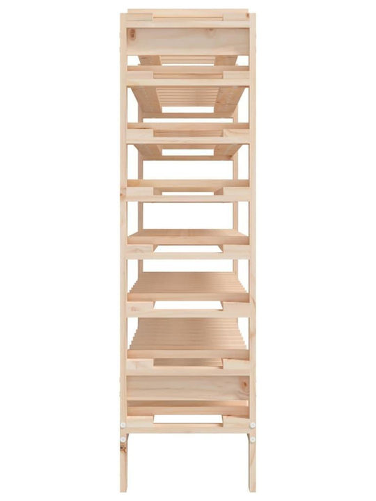 vidaXL Wandmontiert Weinkeller Hölzernes für 80 Flaschen Braun 109.5x30x107.5εκ.