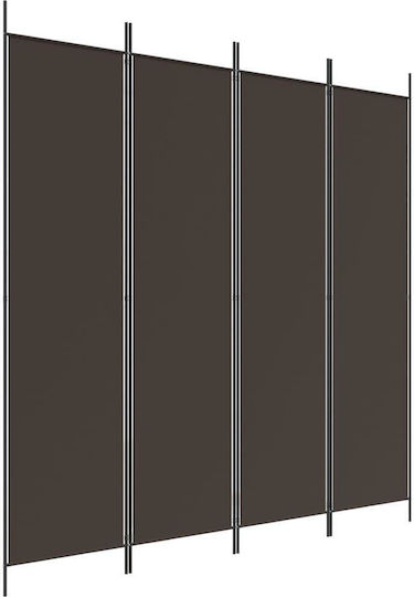 vidaXL Decorative Room Divider Fabric with 4 Panels 200x200cm