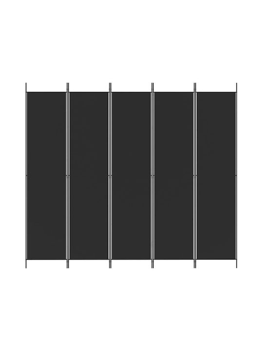 vidaXL Decorative Room Divider Fabric with 5 Panels 250x220cm
