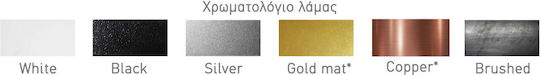 Iron Semi Oval Οβάλ Καθρέπτης Μπάνιου από Μέταλλο 45x100cm Black