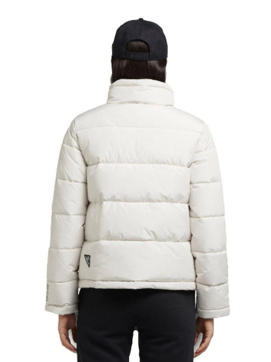 Khujo Kurz Damen Puffer Jacke für Winter Weiß