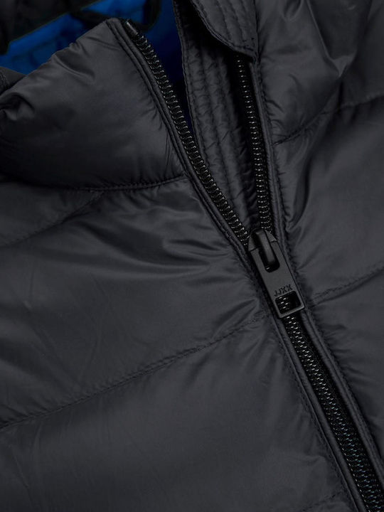 Women's Short Puffer Jacket for Winter Black