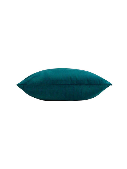 Sofa-Kissen L-C Casual aus Samt Petrol Blau 40x40cm