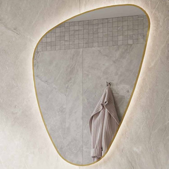 Karag Elena Καθρέπτης Led 65x100cm Χρυσός