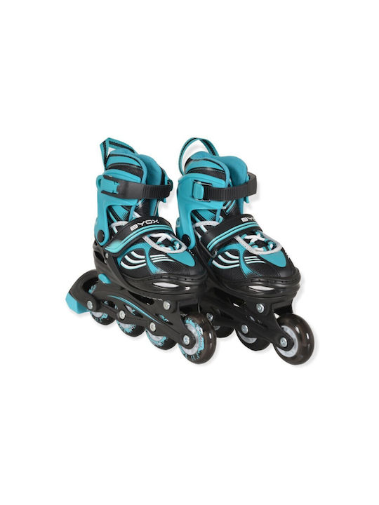 Byox Double Kids Adjustable Inline / Quad Rollers Turquoise