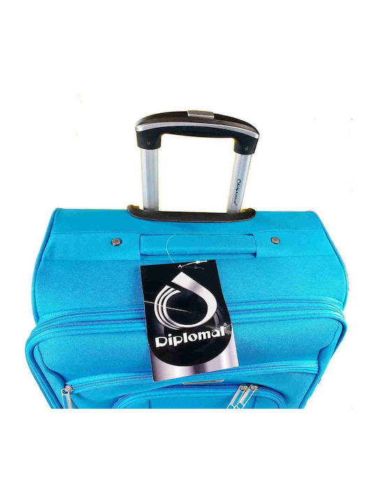 Diplomat Medium The Quattre Collection Medium Fabric Petrol Suitcase With 4 Wheels Height 68cm