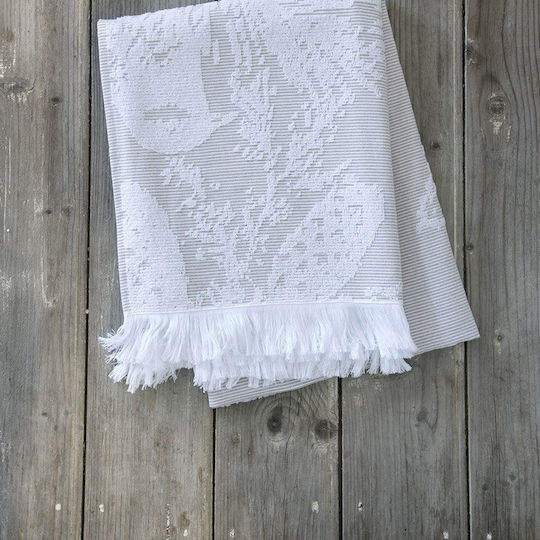 Nima Beach Towel Pareo Cotton Beige 160x90cm