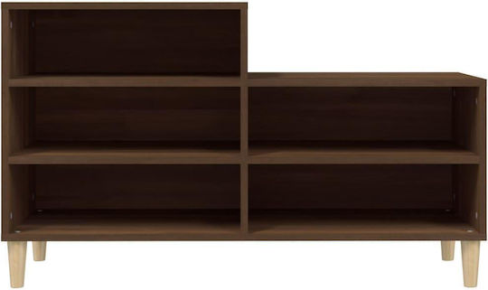 Suport pentru pantofi cu 5 Rafturi Brown Oak L102xW36xH60cm