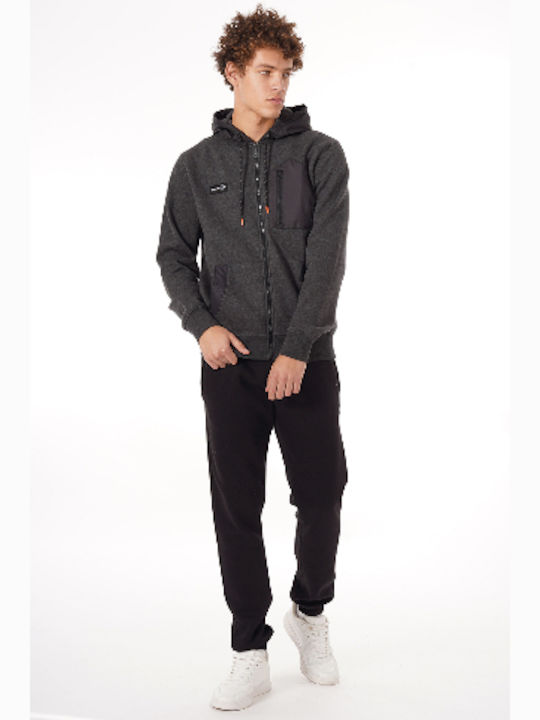 Men's Sweatshirt with Hood Pencil Melange