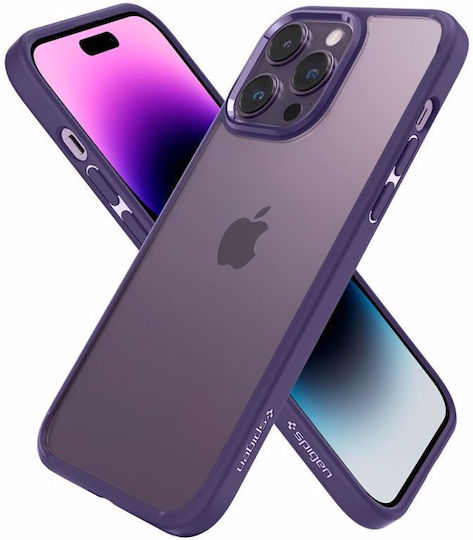 Spigen Ultra Hybrid Задна корица Пластмаса 2мм Deep Purple (iPhone 14 Pro)
