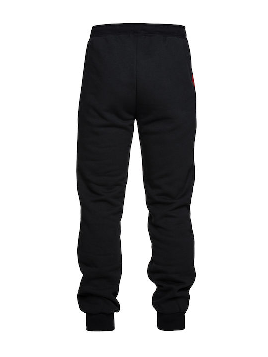 Snta Sweatpants with Ribbed Trim - Black