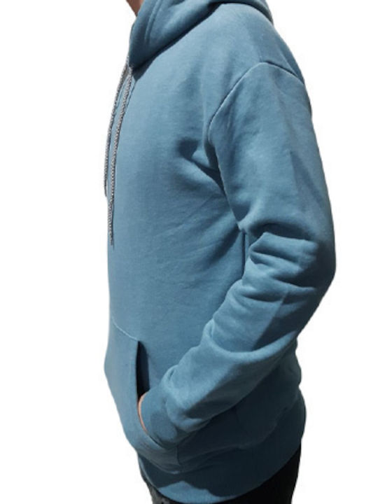 Sweatshirt Solid Color Blue Unisex