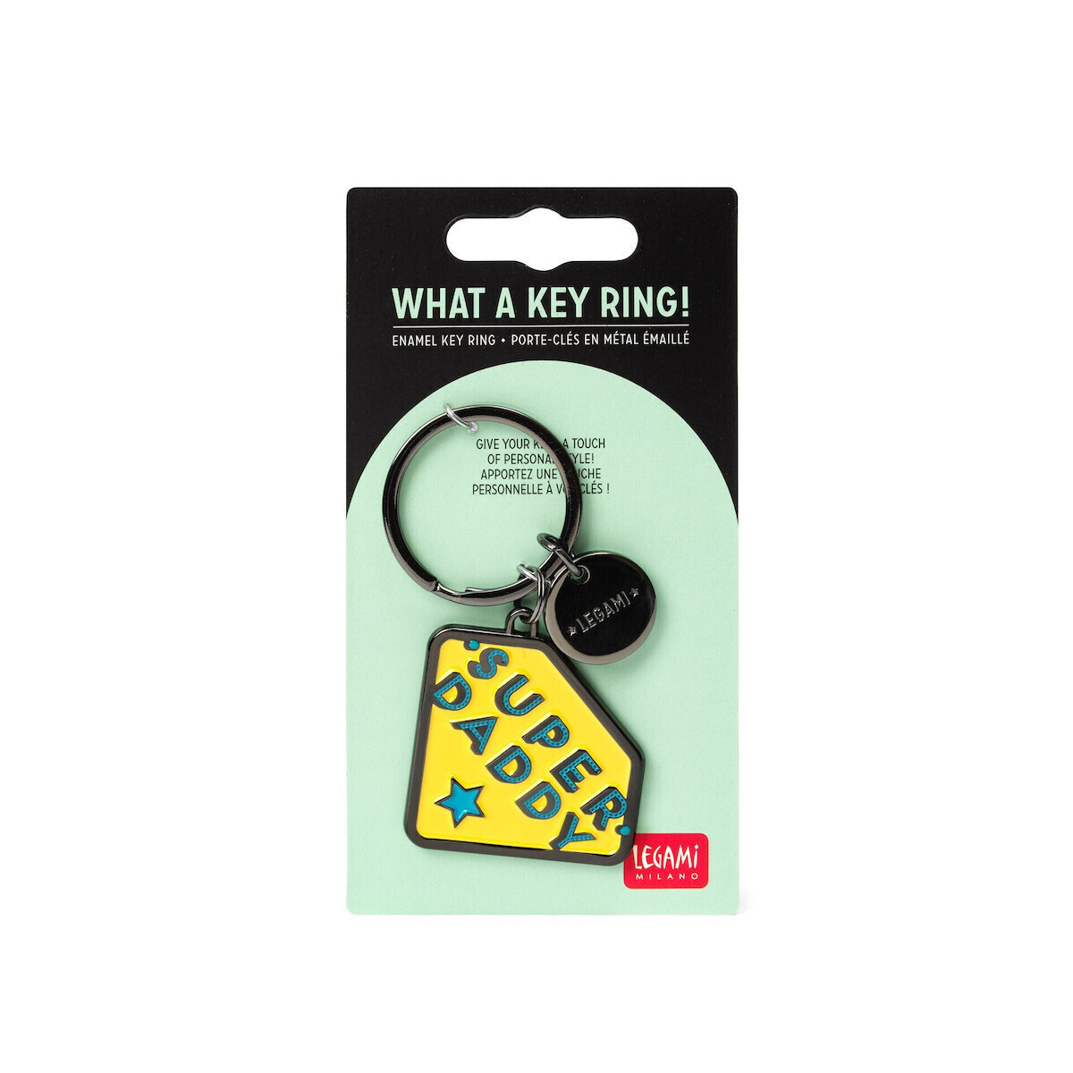 Schlüsselanhänger aus emailliertem Metall - Poo - What a Key Ring