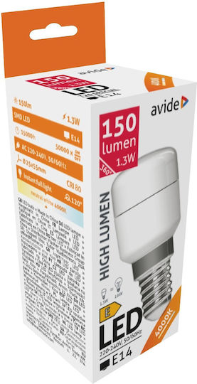 Avide ABT26NW-1.3W LED-Lampe 1.3W für Fassung E14 und Form T26 Naturweiß 150lm