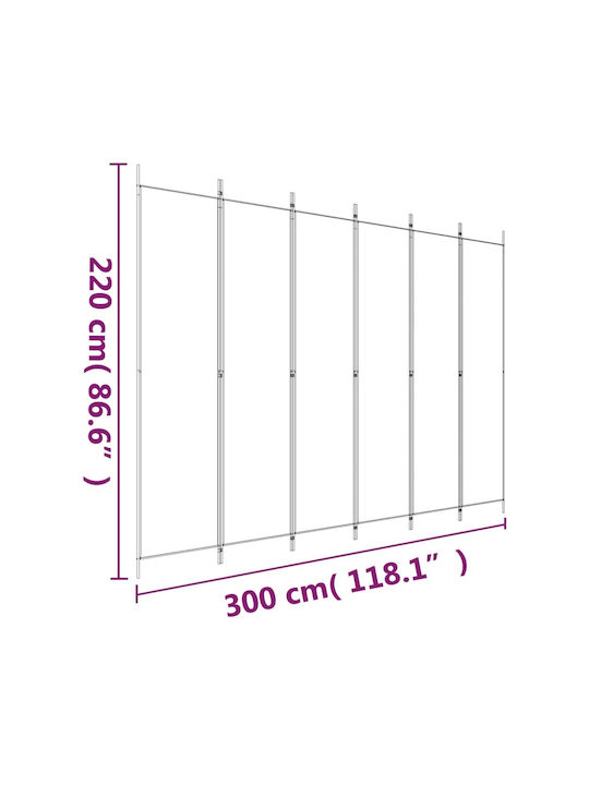 vidaXL Διακοσμητικό Παραβάν Υφασμάτινο 300x220cm