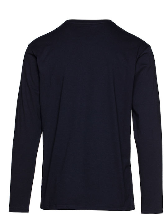 Snta Blouse Basic Long Sleeve & Cuff t-in-t - Blue Navy