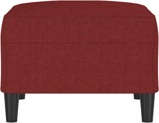 Fabric Upholstered Burgundy Footstool 70x55x41cm