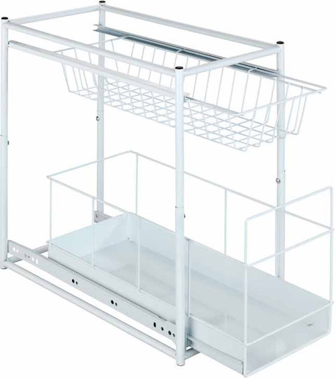 Wenko Ραφιέρα Ντουλαπιού Μεταλλική 45x23x45εκ. Λευκή