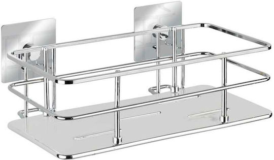 Wenko Quadro Επιτοίχια Ραφιέρα Μπάνιου Inox 24x14.5x10cm Ασημί Wenko Quadro Επιτοίχια Ραφιέρα Μπάνιου Inox 24x14.5x10cm Ασημί