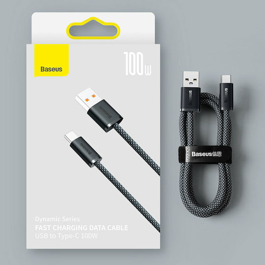 Baseus Dynamic Braided USB 2.0 Cable USB-C Male - USB-A 100W PD White 2m CALD000702