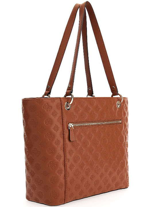 Guess Noelle Damen Tasche Shopper Schulter Tabac Braun