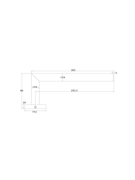 Sparke Gilda 11 Single Wall-Mounted Bathroom Rail ​22x5.2cm Black SR-06.18.071.02