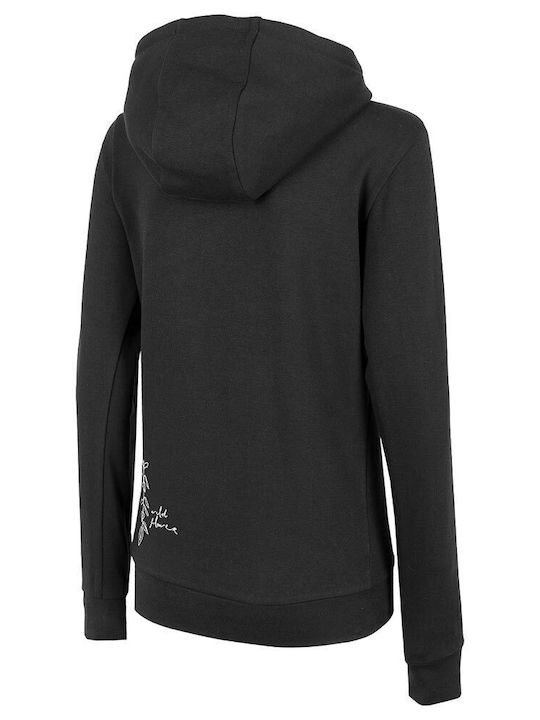 Women's Sweatshirt Jacket Hooded Black