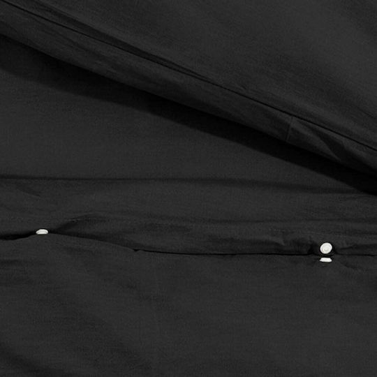 vidaXL Duvet Cover Set Single with Pillowcase 135x200 Black