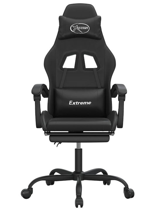 vidaXL 3143886 Καρέκλα Gaming Δερματίνης με Υποπόδιο Μαύρο