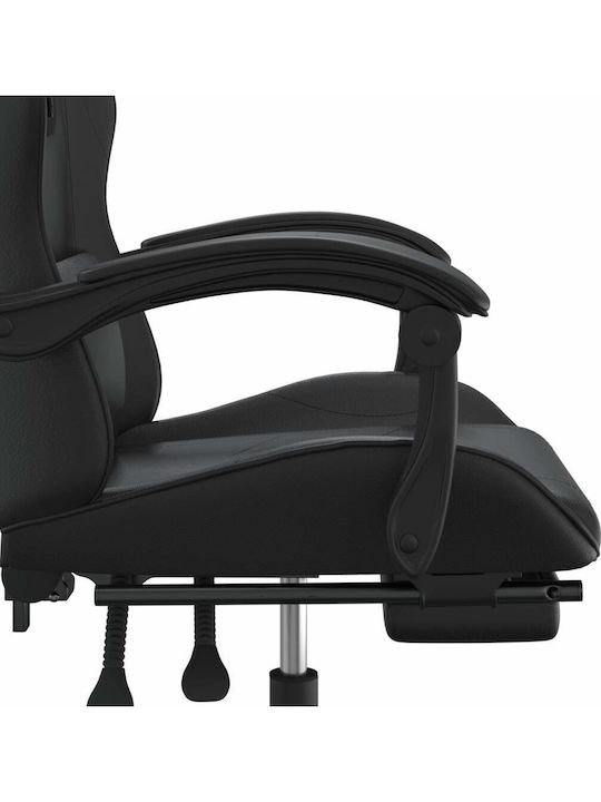 vidaXL 3143886 Καρέκλα Gaming Δερματίνης με Υποπόδιο Μαύρο