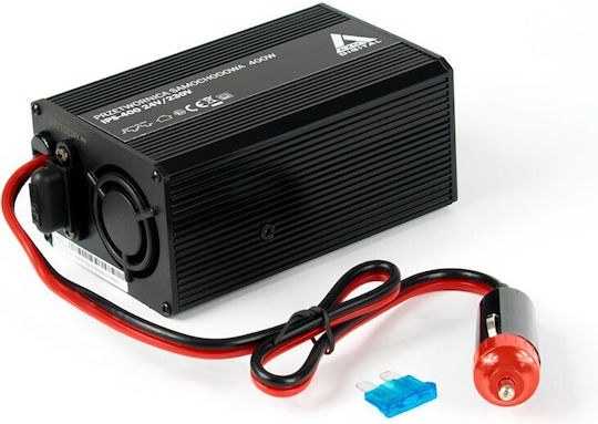 Azo Digital Car Inverter 400W to Converter 24V DC in 230V AC with 1xUSB