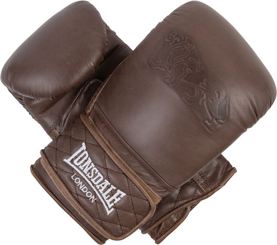 Lonsdale Vintage Γάντια Πυγμαχίας Δερμάτινα για Αγώνα Καφέ