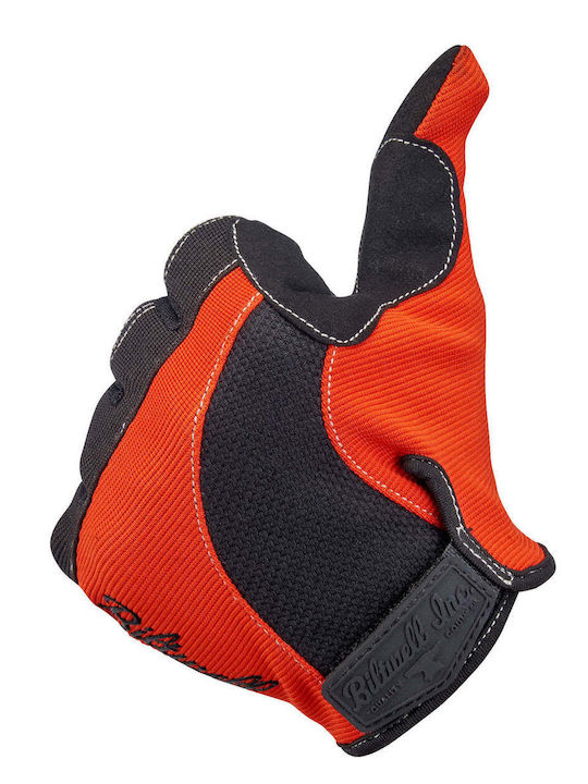 Biltwell Moto Summer Men's Motorcycle Gloves Orange/Black
