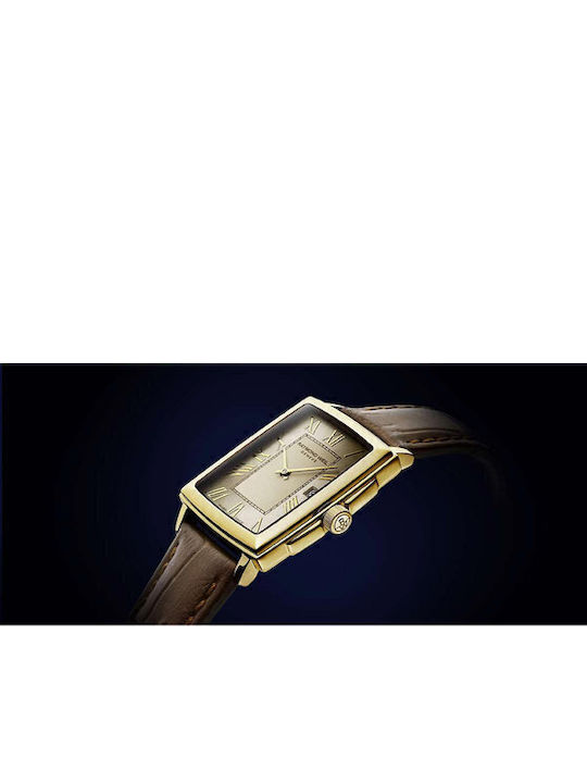 Raymond Weil Toccata Γυναικείο Ρολόι 39mm Μπαταρίας με Καφέ Δερμάτινο Λουράκι