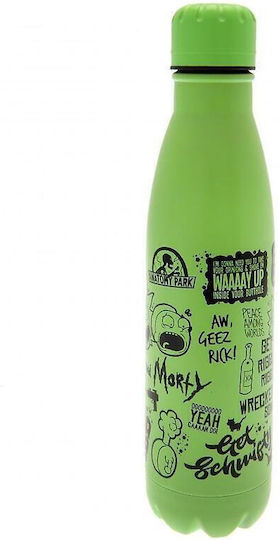 Pyramid International Rick and Morty Παιδικό Παγούρι Θερμός Ανοξείδωτο με Βιδωτό Καπάκι Non Spill Πράσινο 540ml