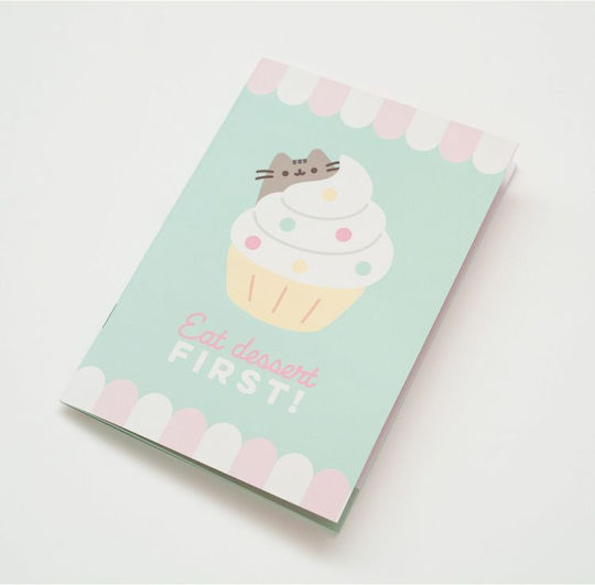 Grupo Erik Pusheen Cat Foodie Collection Kids Stationery Set with Pencil, Sharpener, Eraser, Notepad, Pen and Pencil Case 7pcs