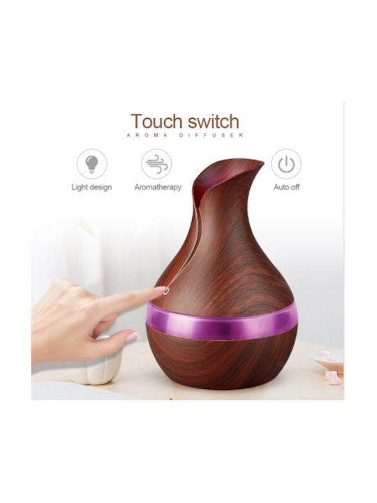 Led Aromatherapy Diffuser with Timer Brown 300ml 81003CMF80CL