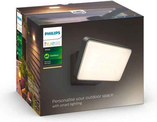 Philips Wall-Mounted Outdoor Spot Light LED IP44 20.5W with Warm White Light 16x22x15.3εκ.