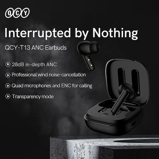 QCY T13 ANC In-ear Bluetooth Handsfree Earphones with Sweat Resistance and Charging Case White
