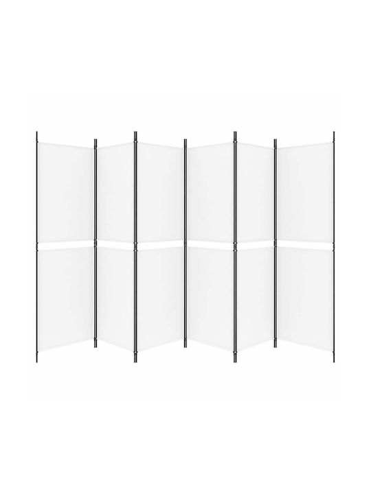 vidaXL Decorative Room Divider Fabric with 6 Panels 300x180cm