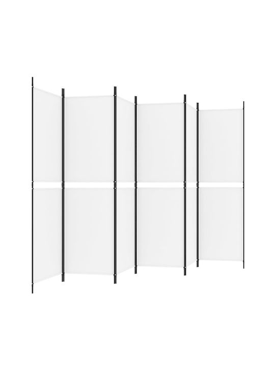 vidaXL Decorative Room Divider Fabric with 6 Panels 300x180cm