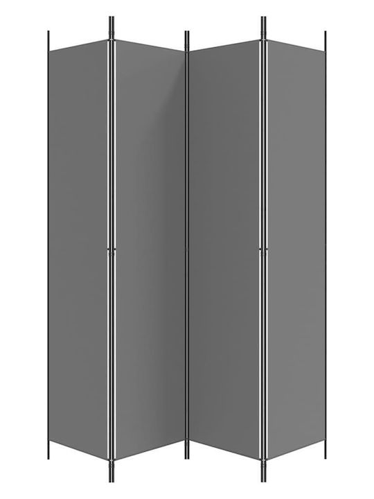 vidaXL Decorative Room Divider Fabric with 4 Panels 200x220cm