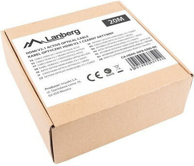 Lanberg HDMI 2.1 Kabel HDMI-Stecker - HDMI-Stecker 20m Schwarz