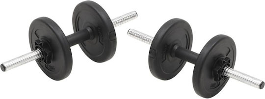 vidaXL Αλτήρες Σετ με Μπάρα Συνολικού Βάρους 30kg
